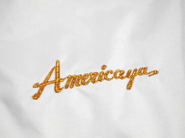 日本製 サウナスーツ・プロボクサーの必需品 アメリカ屋オリジナル減量着上下セットフードのないタイプ白 ゴールド刺繍ロゴ