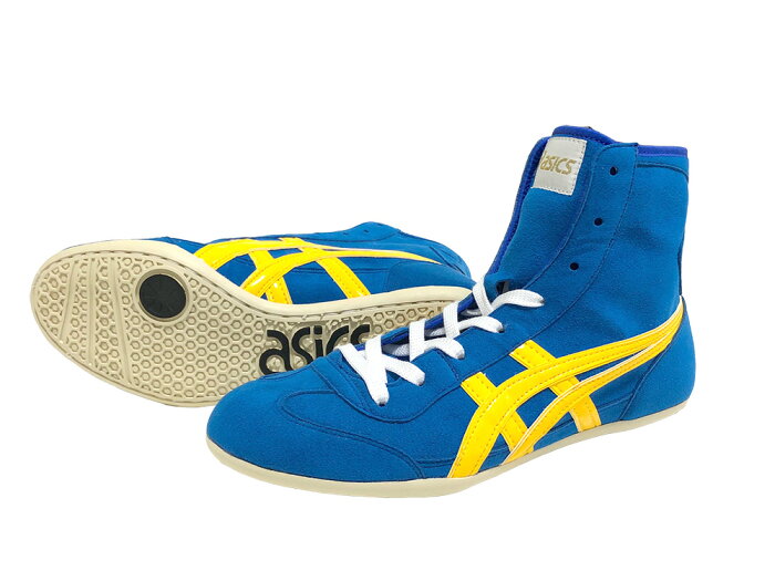 ASICS WRESTLING SHOES EX-EO　レスリングシューズアシックス アメリカ屋オリジナルカラー青x黄 in BLUE x YELLO