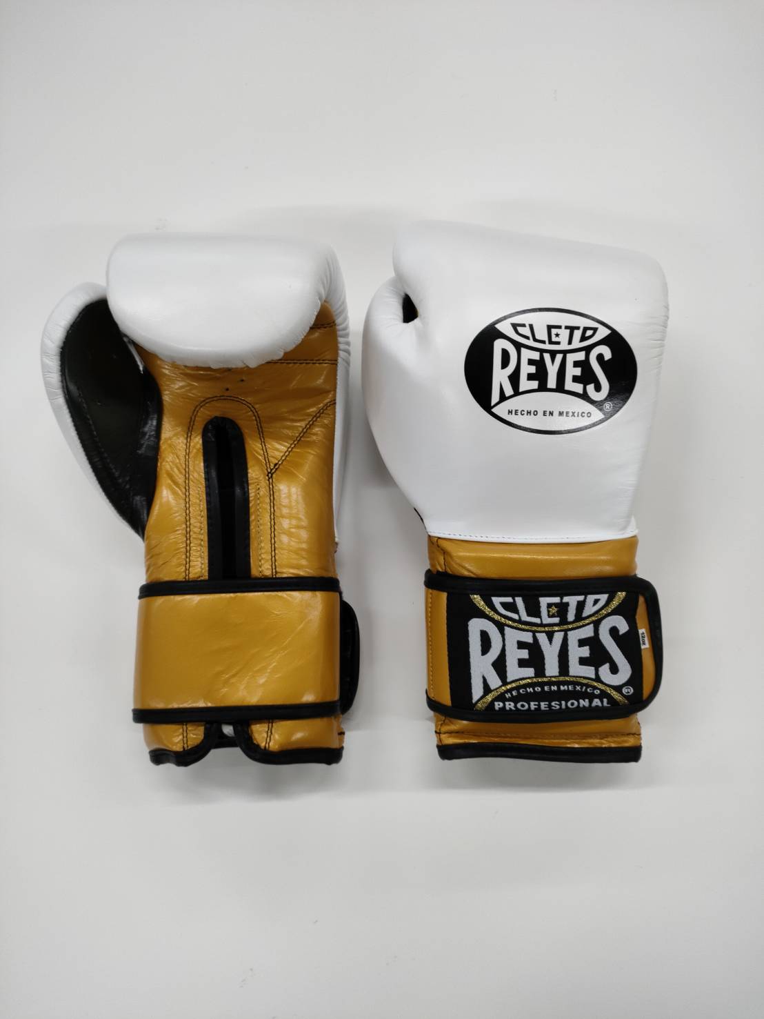 期間限定 10倍ポイント・キーホルダー付12 オンス ホワイト x ゴールドx ブラック レイジェスボクシンググローブマジックテープ式ベルクロ