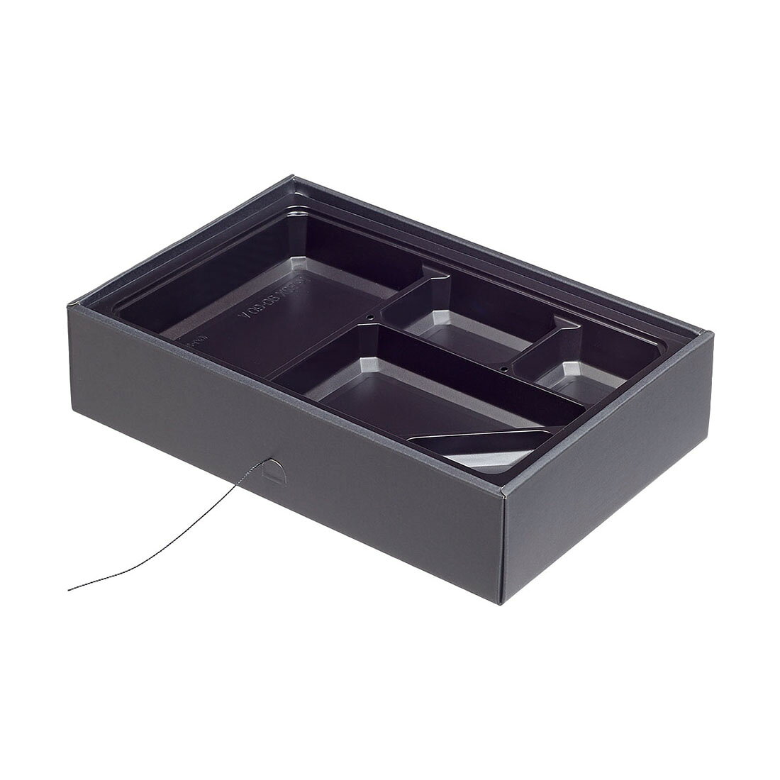 ヨシザワ 蒸熱BOX 幕の内 50個 弁当 使い捨て 容器 食品包材 蒸気加熱 トレーサイズ275X180X35mm 90-60a-bk