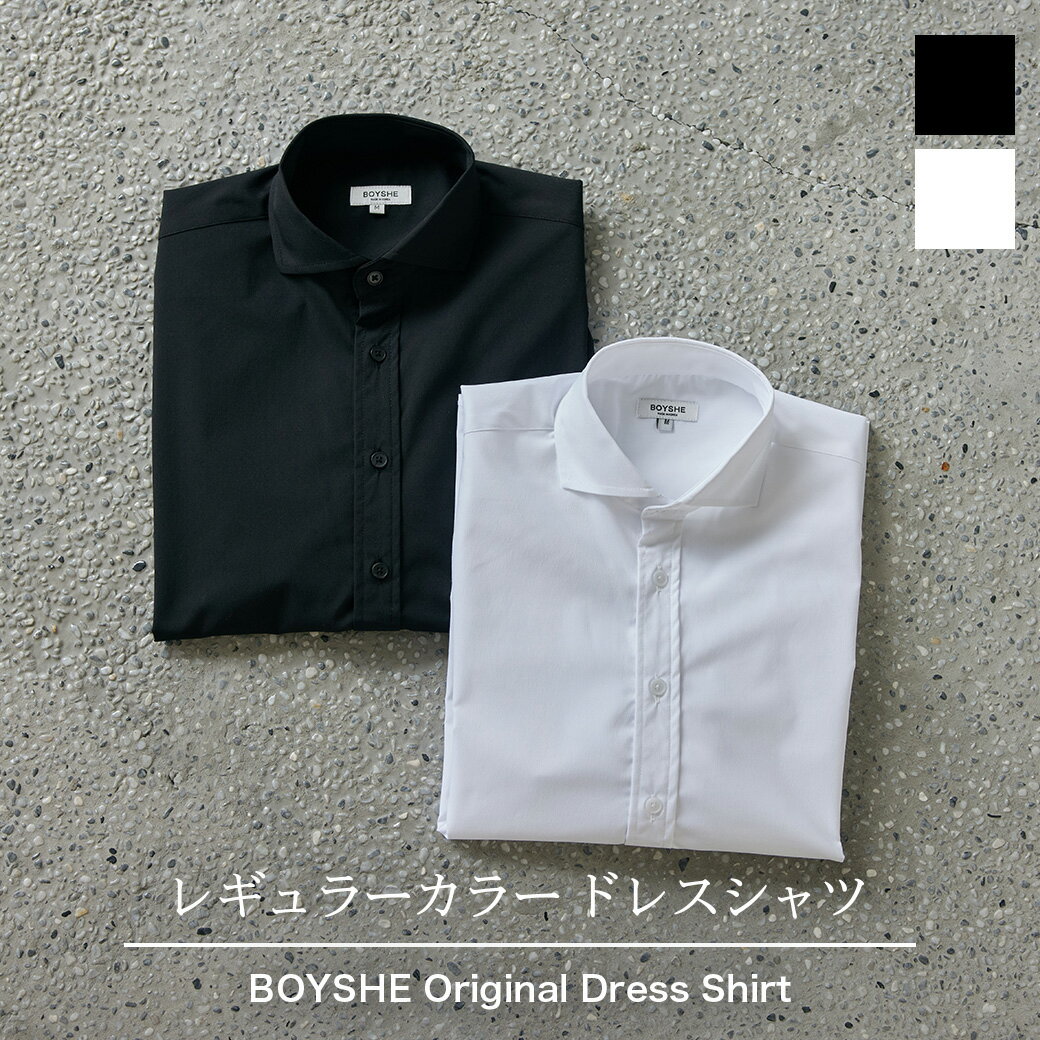 RegularCollarDressShirtWhite/Bkackۥ쥮顼顼ɥ쥹ĥĥ륷ꥯ롼ȥĥӥͥĥեޥ륷Ĺȥå̵ۥܡBOYSHEoriginal