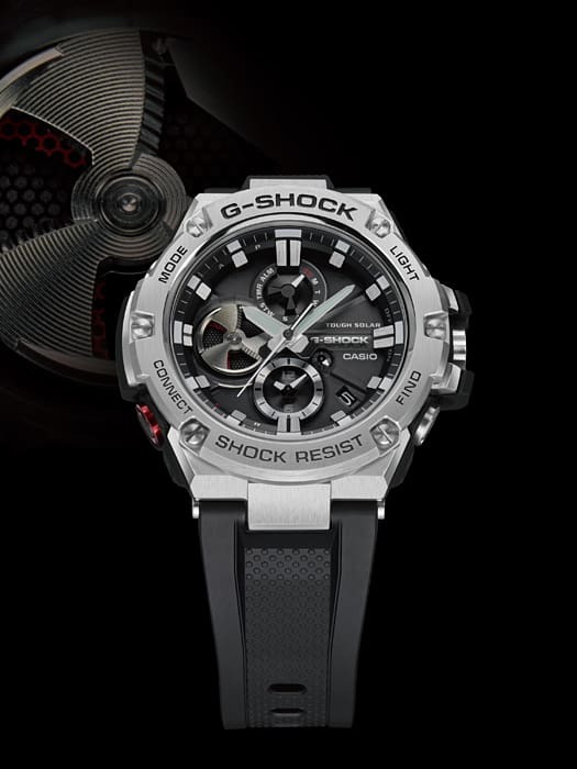 【国内正規品】 CASIO カシオ G-SHOCK ジーショック G-STEEL GST-B100-1AJF ソーラー Bluetooth ワールドタイム 20気圧防水