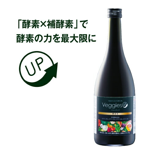 【送料無料】ベジーアップ 酵素液 720mL酵素飲料 置き換え ファスティング 酵素 ダイエット 健康 美容 ドリンク 食品 プチ 酵素 補酵素 野菜酵素 やさい酵素 コエンザイム Q10 エンザイム 無添加 美容 健康 野菜 免疫力