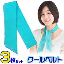 送料無料 !( メール便 ) 3枚セット ウォータークールベルト 水を含ますだけ 首 頭ひんやり 繰り返し使える ひんやりベルト クールタオル 冷たいタオル 首かけ 冷却 24時間持続 暑さ対策 猛暑対策 アウトドア 屋外作業 cool アイスベルト 3個組 送料込 ◇ クールベルト3枚組