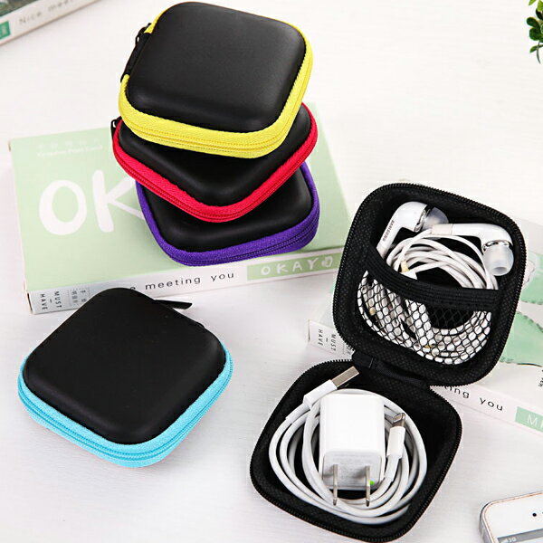 マルチケース ファスナーつき 5色セット 衝撃吸収 マルチ収納ケース 5個セット ミニポーチ 小物入れ EVA 素材 イヤホンケース デスク周り 収納ポーチ 便...