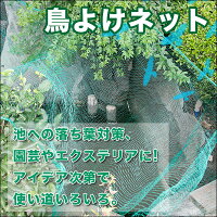 鳥よけネットグリーン4m×12m長さカット可能防鳥ネットカラス対策からすよけゴミネット家庭菜園ネット農業用品資材まとめ買い◇防鳥ネット