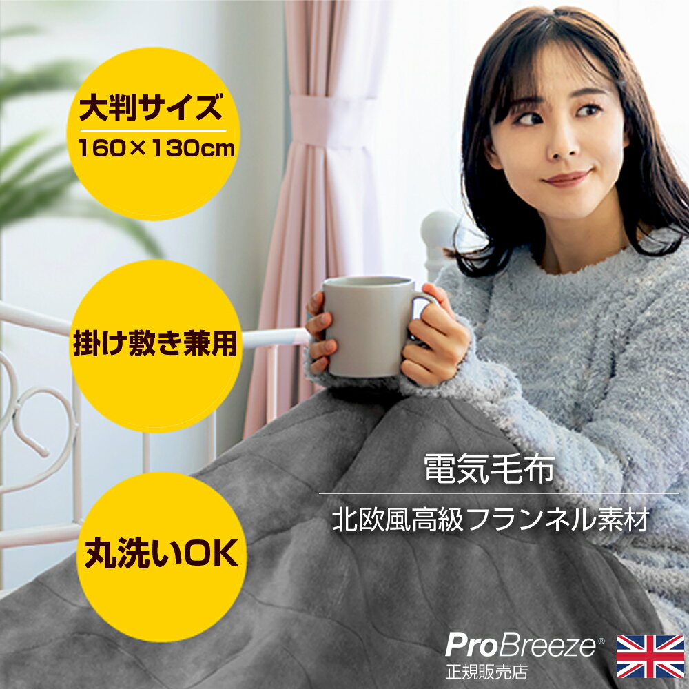 【送料無料】電気毛布 掛け敷き 洗える 大きいサイズ フランネル素材 大判サイズ 160cm x 130cm Cosi home 北欧風 高級 掛け 敷き 兼用 電気毛布 ダブル 温度10段階設定 9時間タイマー付 丸洗い可 電気ひざ掛け 電気敷毛布 プレゼント ダニ対策 毛布 省エネ 軽量