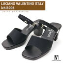 【送料無料】レディース オープントゥ サンダル 日本製 LUCIANO VALENTINO ITALY イチマツ【ICHI3903】サテン地 通気性抜群 甲アン...