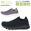 【送料無料】 GReeNFACTORY グリーンファクトリー レディース 軽量 スニーカー ビッグワールド 【GF5-110B】 婦人 女性用 スニーカー 通気...