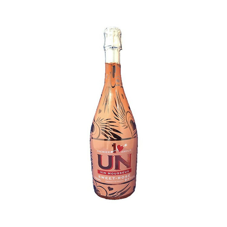 光り輝くスパークリングワイン　UN (アン) プルミエ アムール スイートロゼ 750ml