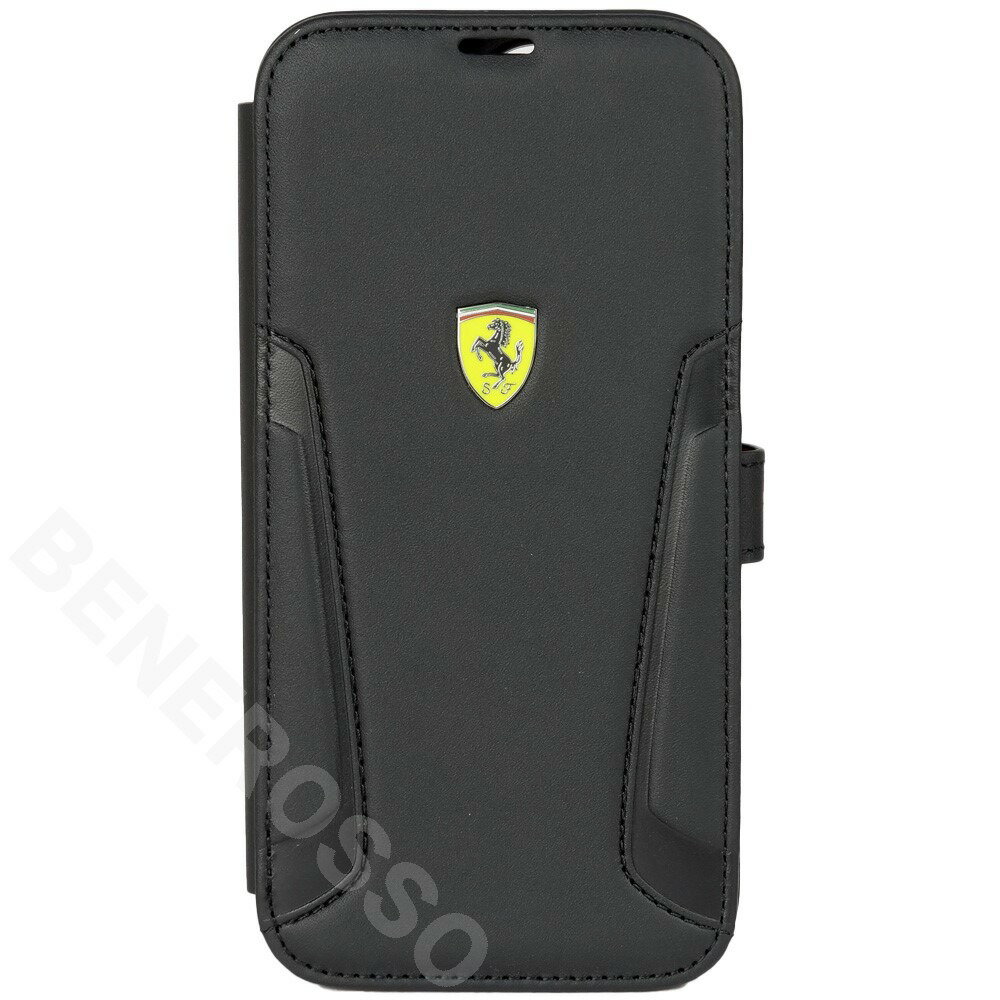 Rakuten - フェラーリ iPhone14ProMax レザー 手帳型ケース ブラック FEBKP14XRBUK