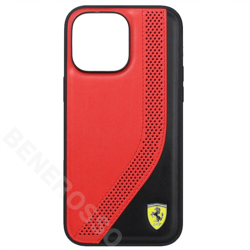 Rakuten - フェラーリ iPhone14ProMax PU レザー ツートン バックカバー レッド/ブラック FEHCP14XPZIR