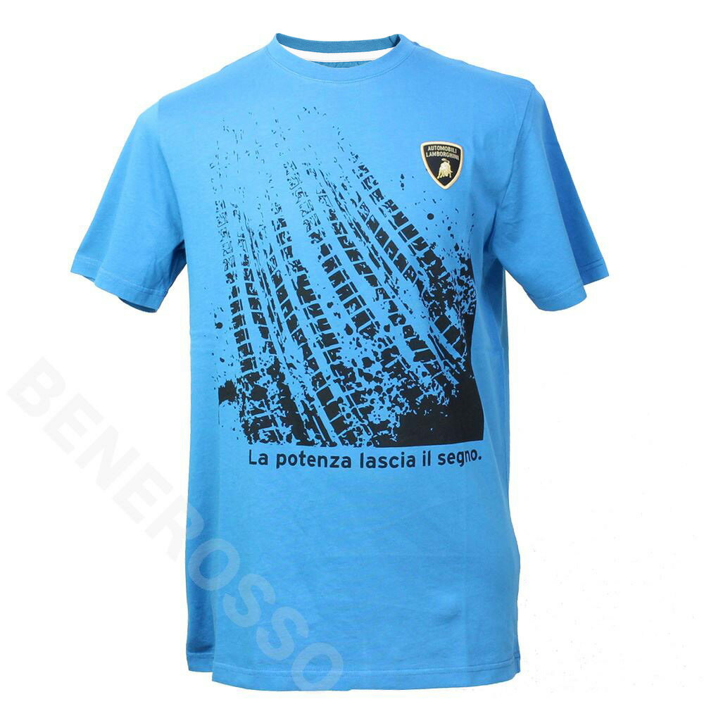 Rakuten - ランボルギーニ メンズ アスファルト マーク Tシャツ オーシャンブルー 9011562CCU156
