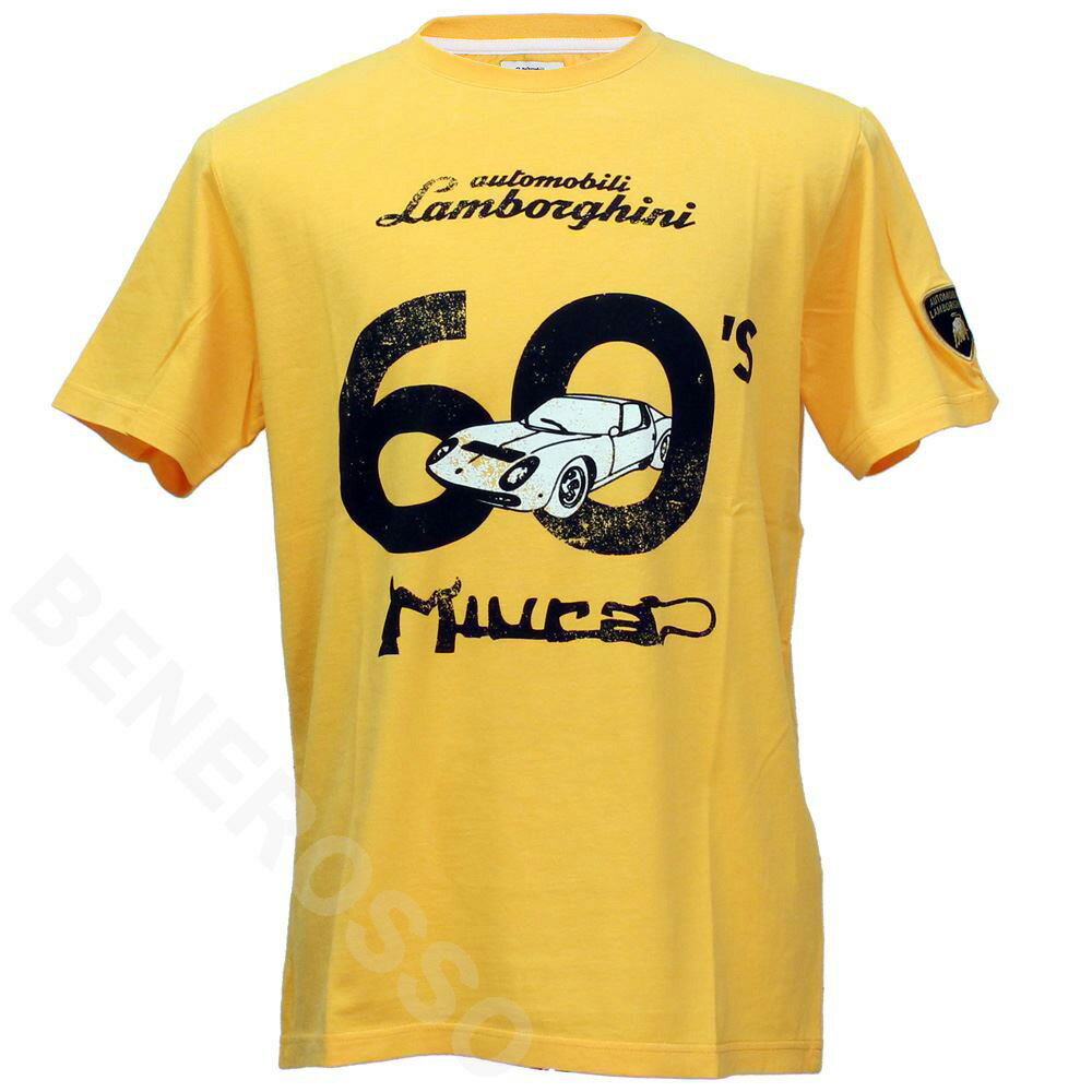Rakuten - ランボルギーニ メンズ 60's Miura Tシャツ イエロー 9011603CCY040