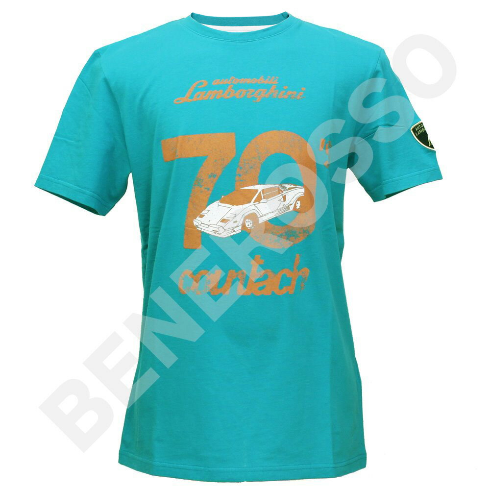Rakuten - ランボルギーニ メンズ 70's カウンタック Tシャツ ピーコックブルー 9011604CCU153