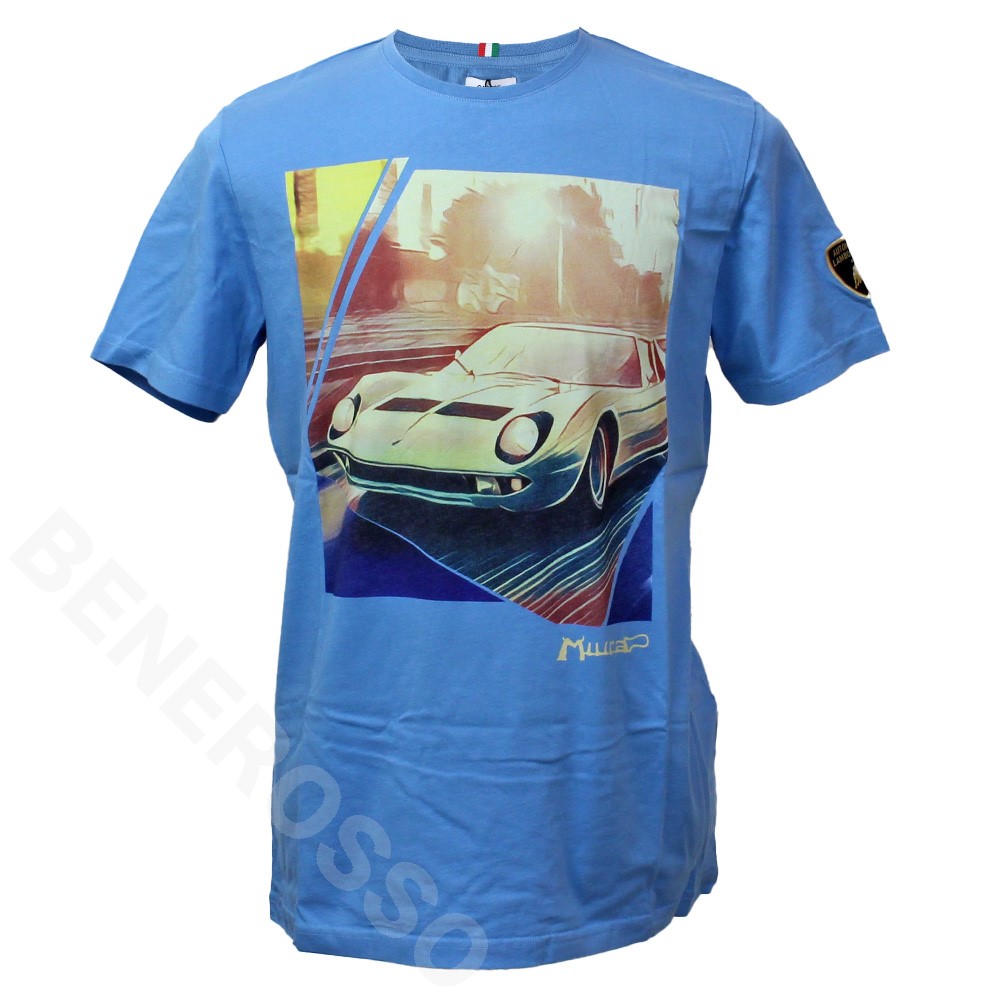 Rakuten - ランボルギーニ メンズ アーティスティック Miura プリント Tee ライトブルー（Heaven Blue）9012237CCU200