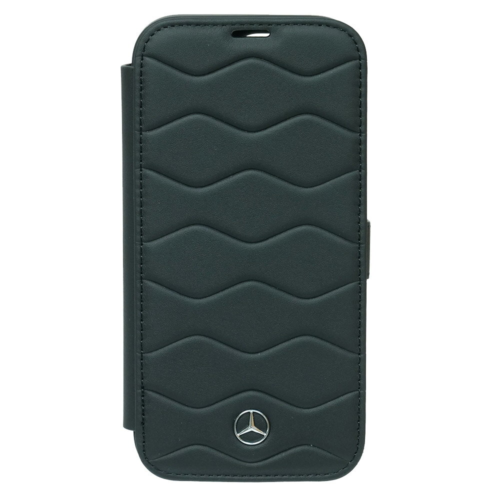 樂天商城 - メルセデスベンツ iPhone 16Pro レザー ブックタイプケース WITH WAVES ブラック MEBKP16L23RWRSK