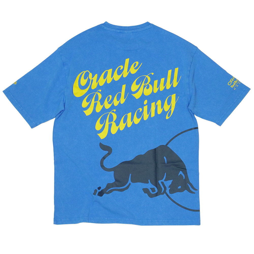 オラクル レッドブル レーシング NewEra バックグラフィック オーバーサイズ Tシャツ 2025 ブルー 14670945