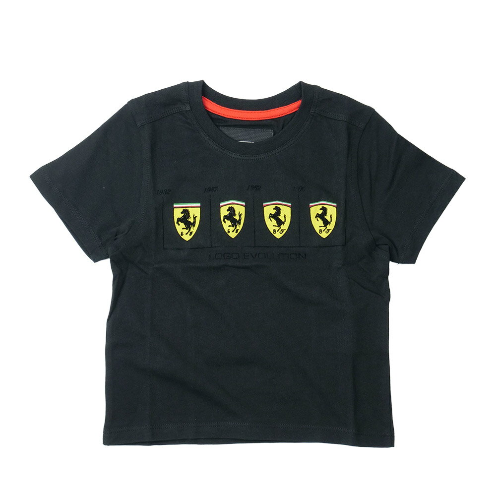 樂天商城 - フェラーリ キッズ Evolution シールド Tee ブラック