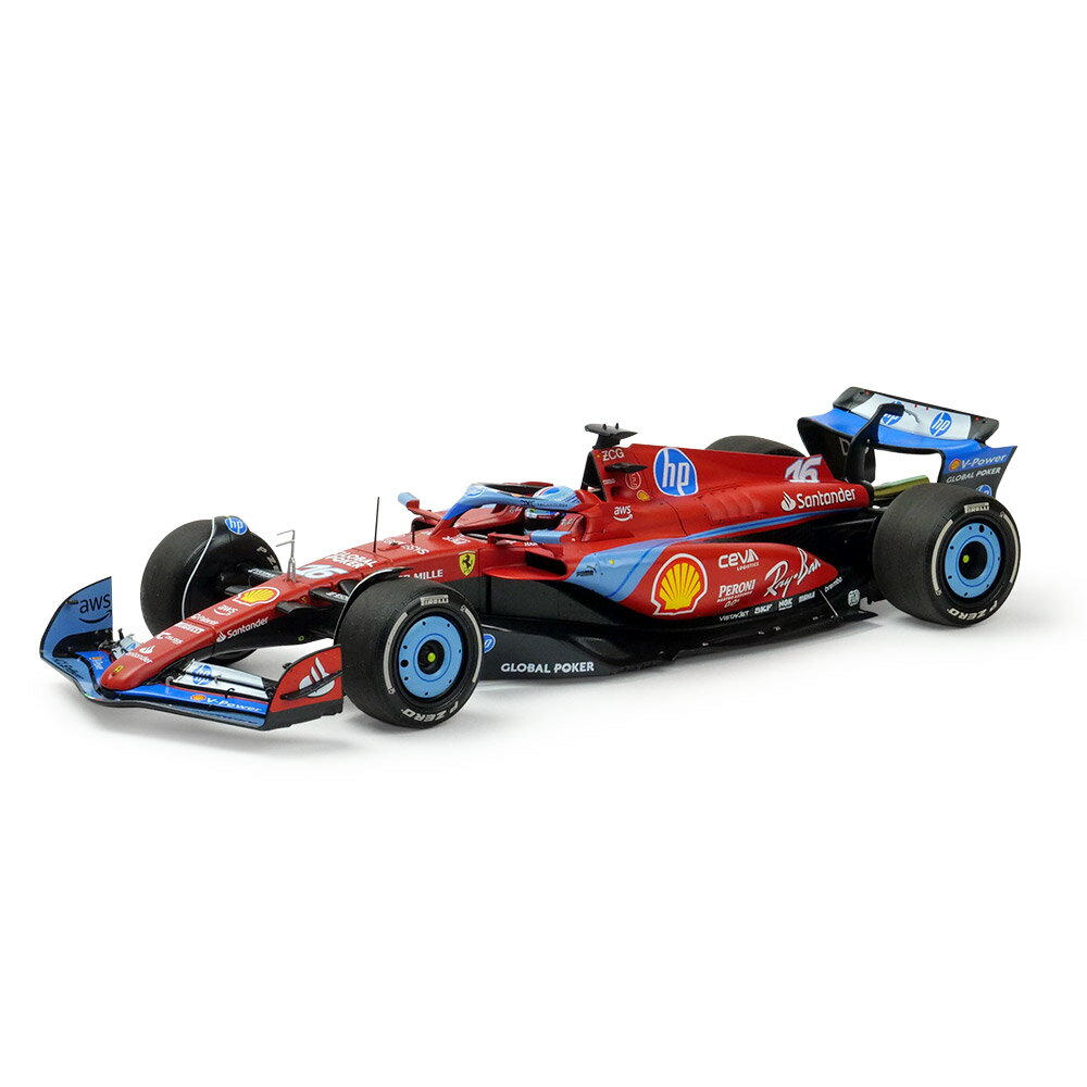 Rakuten - BBR MODELS 1/18スケール フェラーリ SF-24 C.ルクレール マイアミGP 2024 レッド/ブルー PBBR241826