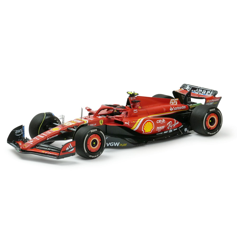 Rakuten - BBR MODELS 1/18スケール フェラーリ SF-24 C.サインツ オーストラリアGP 2024 優勝 レッド PBBR241855