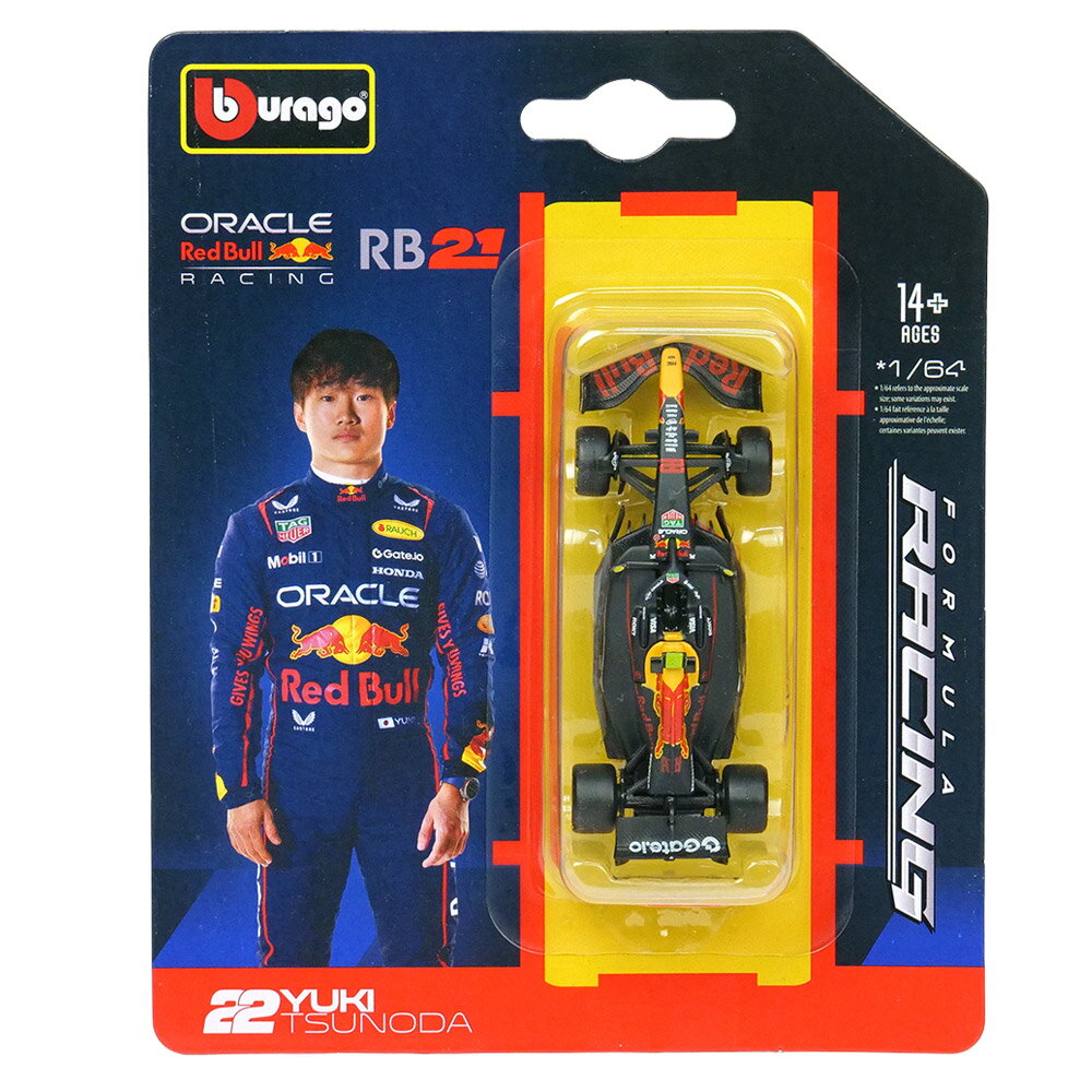 Rakuten - Bburago 1/64スケール オラクル レッドブル レーシング ホンダ RB21 #22 角田裕毅 2025 ネイビー BUR58003T