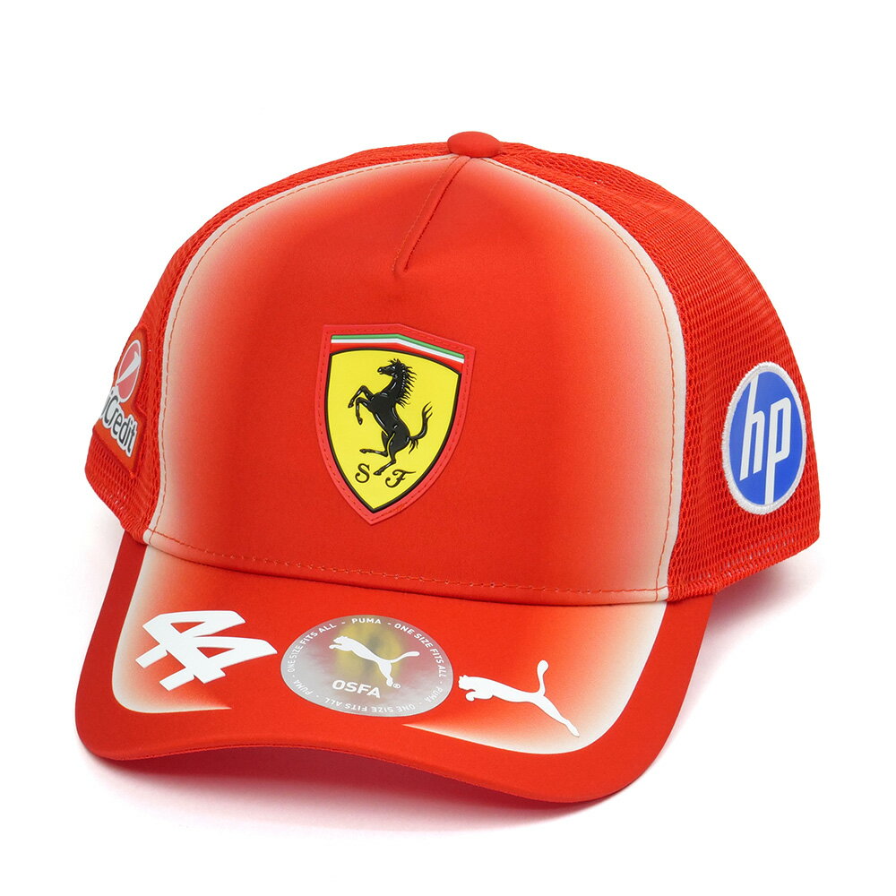 樂天商城 - PUMA スクーデリア フェラーリ HP チーム L.ハミルトン トラッカーキャップ 2026 レッド 027096-01