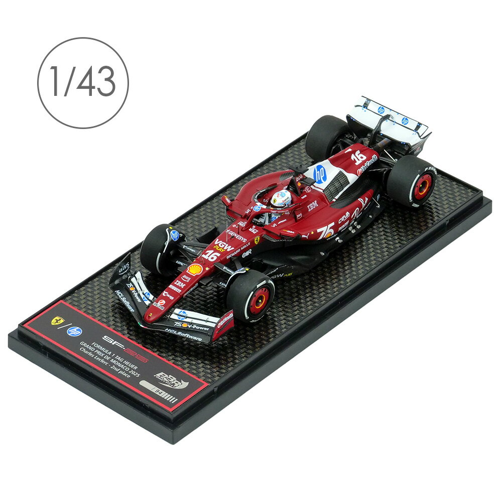 Rakuten - MINICHAMPS x BBR MODELS 1/43スケール フェラーリ SF-25 C.ルクレール モナコGP 2025 2位入賞 レッド PBBR254516