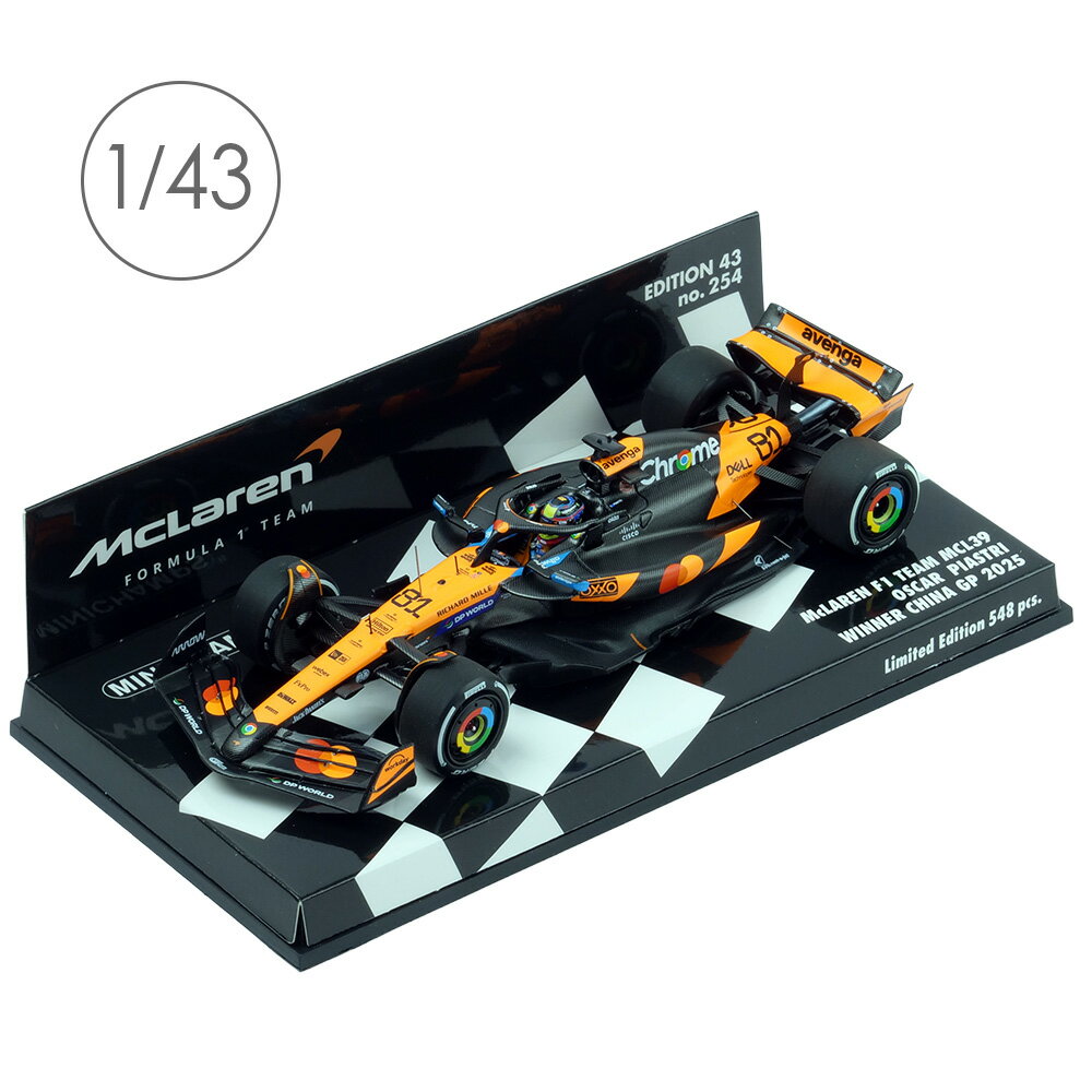 樂天商城 - MINICHAMPS 1/43 マクラーレン F1チーム MCL39 O.ピアストリ 中国GP 2025 ウィナー オレンジ 537254481