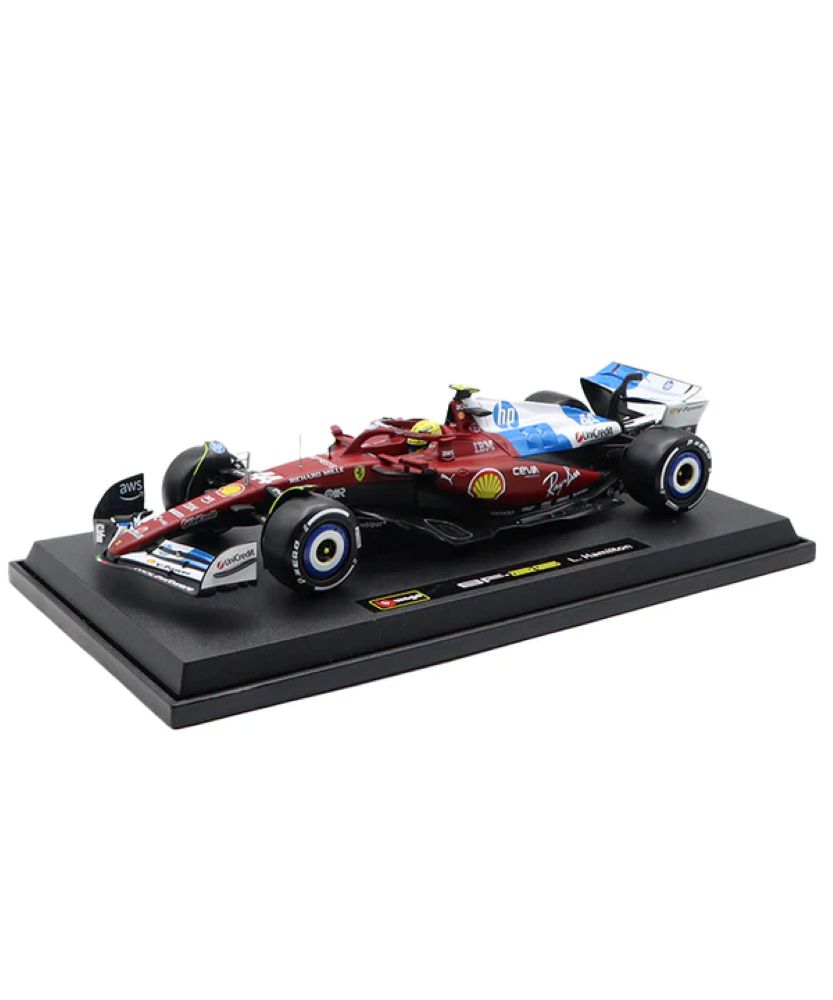 樂天商城 - Bburago 1/18スケール スクーデリア フェラーリ SF-25 マイアミGP 2025年 L.ハミルトン ドライバー付 レッド BR-18-16816LH-MAI