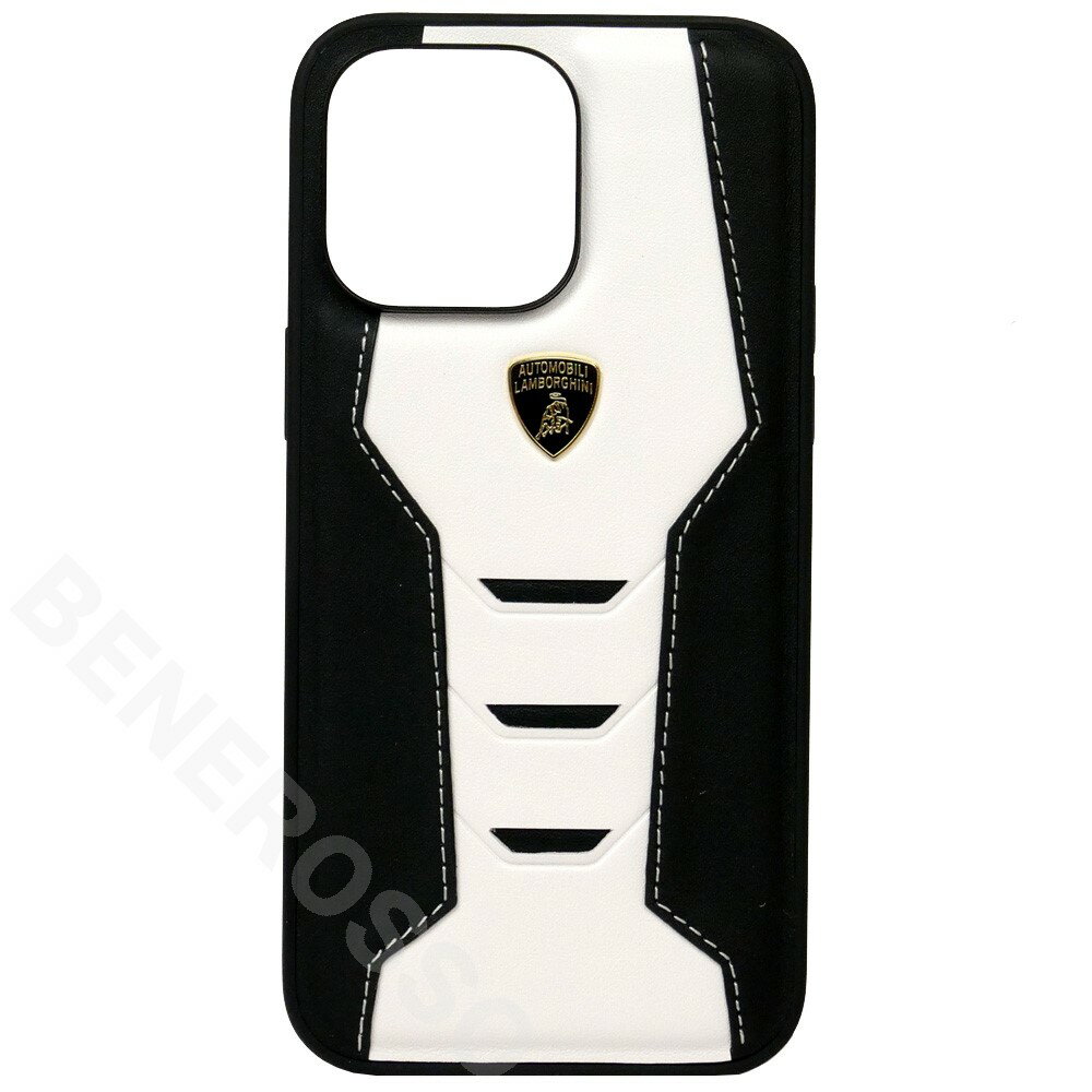 Rakuten - ランボルギーニ iPhone14ProMax レザー バックカバー ウラカン D16 ホワイト LB-TPUPCIP14PM-HU/D16-WE