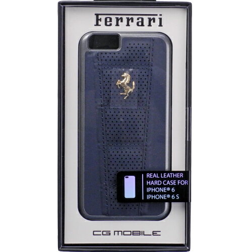 樂天商城 - フェラーリ iPhone6/6s 458 レザー ドット ハードケース ゴールド PH /ブルー FE458PGHCP6BL