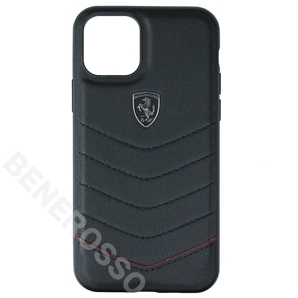 樂天商城 - フェラーリ iPhone 11 HERITAGE QUILTED レザーハードケース ブラック FEHQUHCN61BK