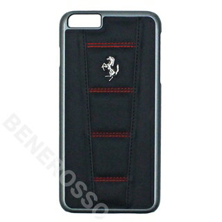樂天商城 - フェラーリ iPhone6 Plus/6s Plus 458 レザー ハードケース シルバー ブラック FE458HCP6LBLR