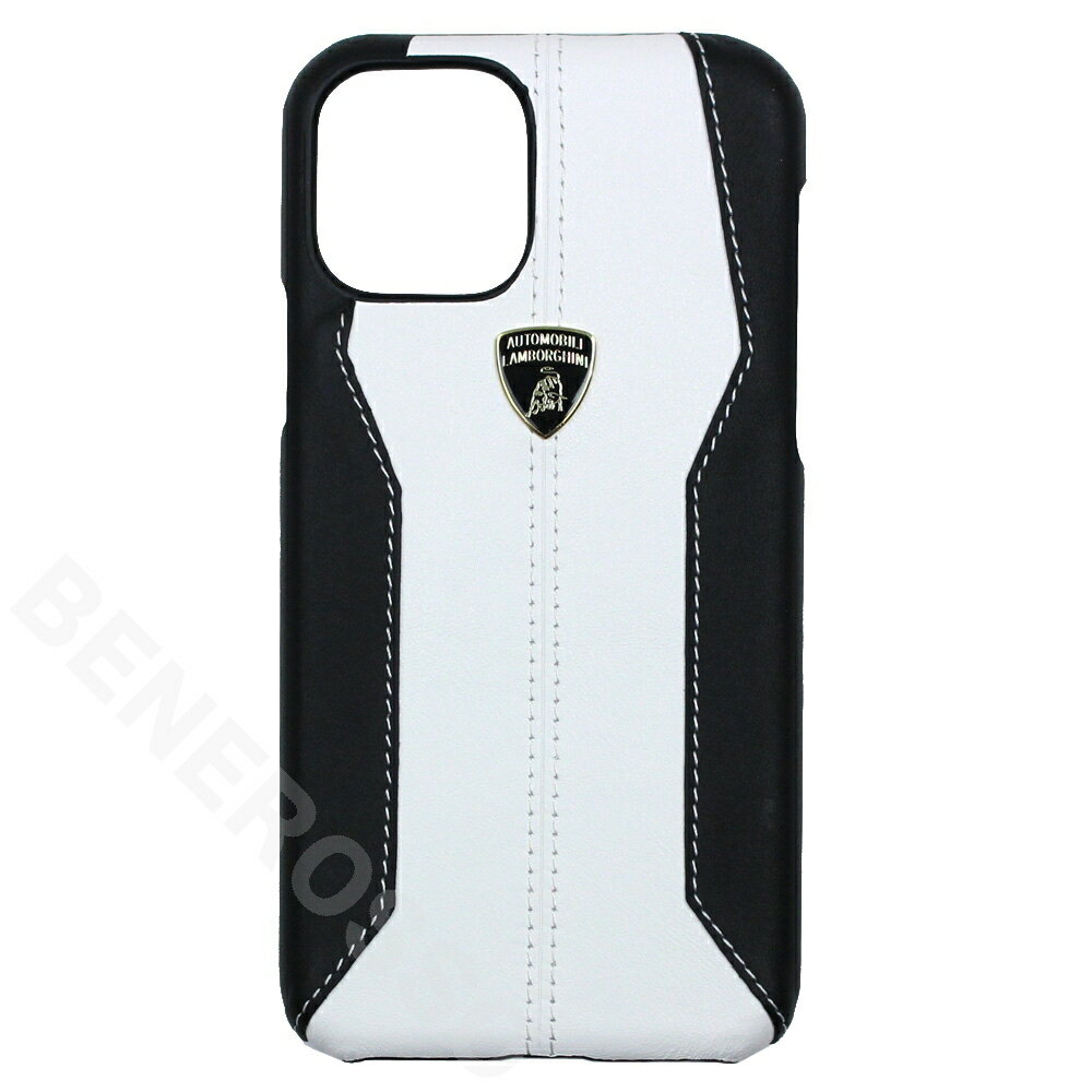 Rakuten - ランボルギーニ iPhone11Pro レザー バックケース Huracan-D1 ホワイト LB-HCIP11-HU/D1-WE