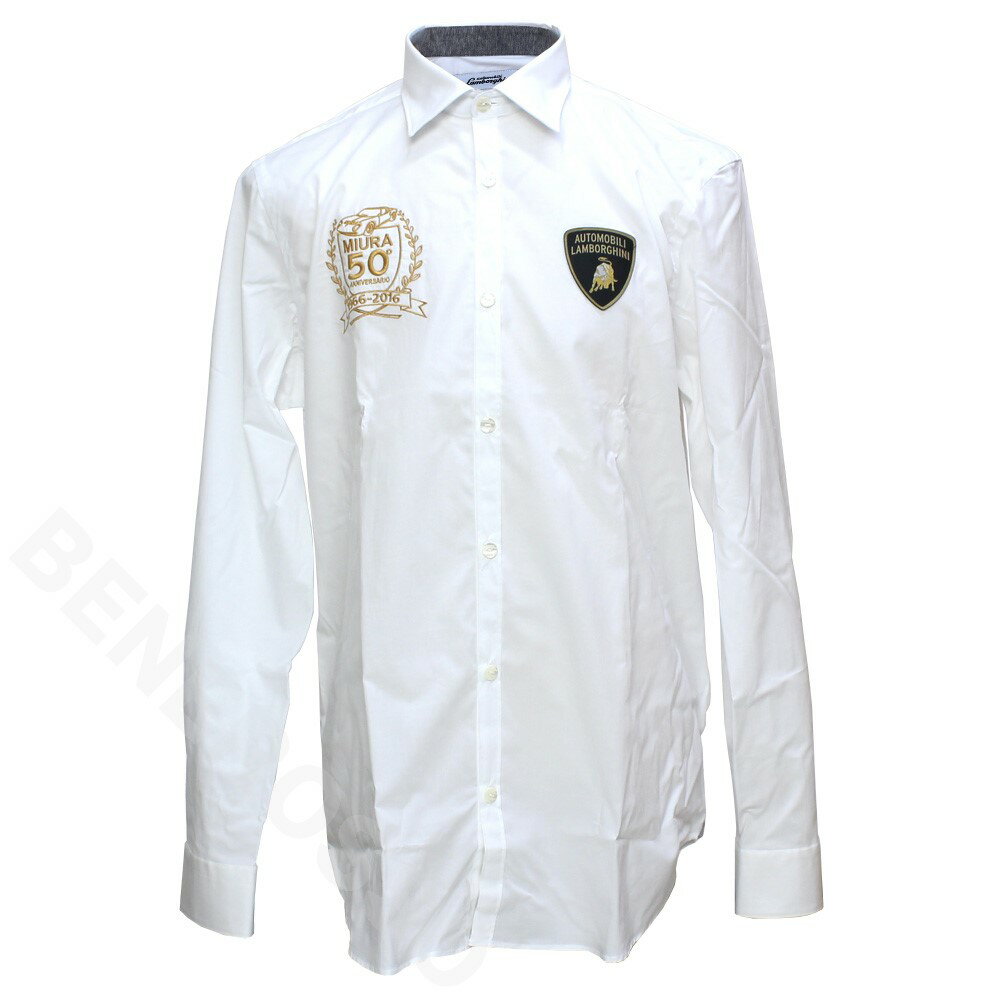 【アウトレット】ランボルギーニ メンズ Miura シャツ ホワイト 46サイズ 9011883CCW017 【返品・交換対象外】