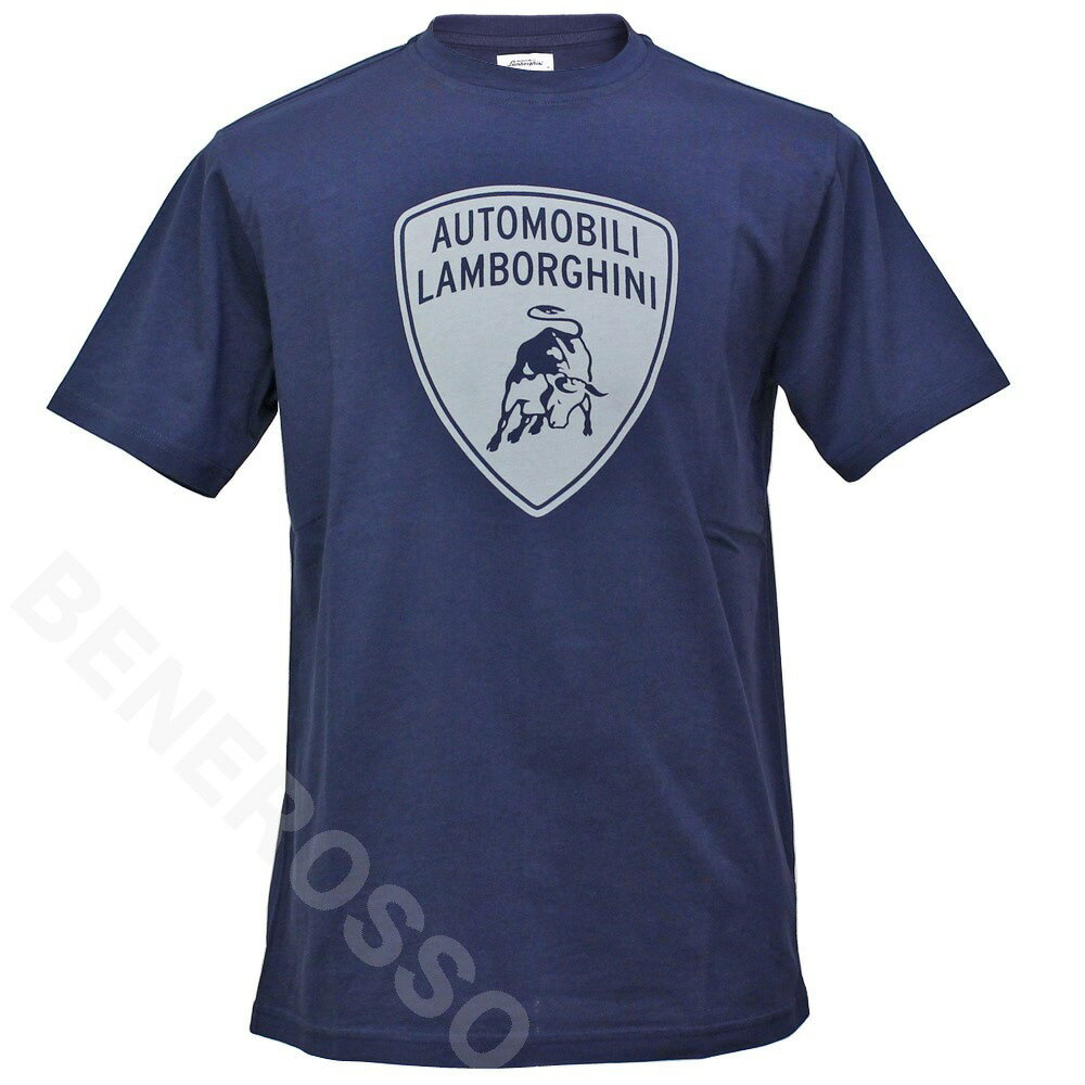 樂天商城 - ランボルギーニ メンズ シールド プリント Tシャツ ダークネイビー 9009556CCU100