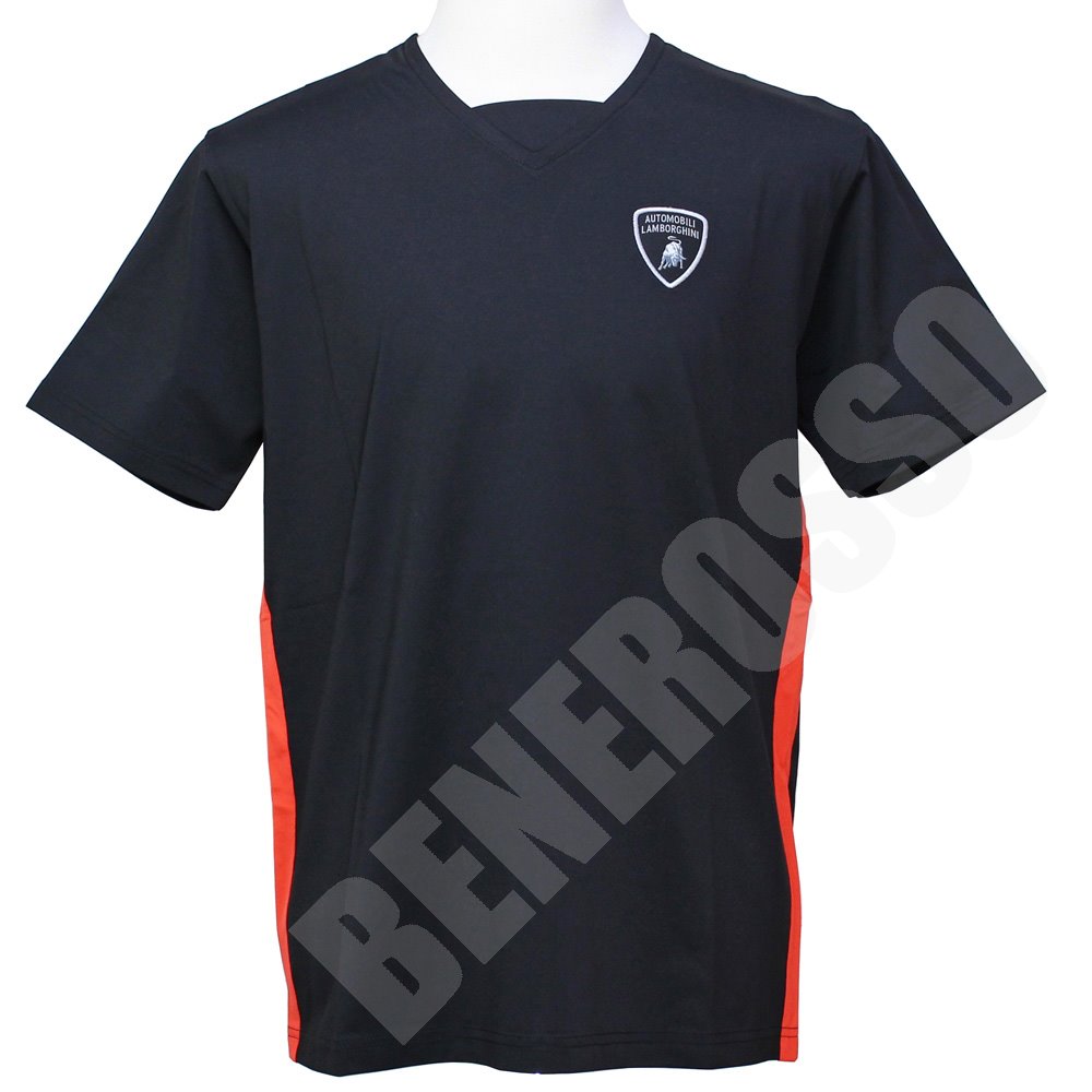 樂天商城 - ランボルギーニ メンズ トレーニング Vネック Tシャツ ブラック 9011568NNB000