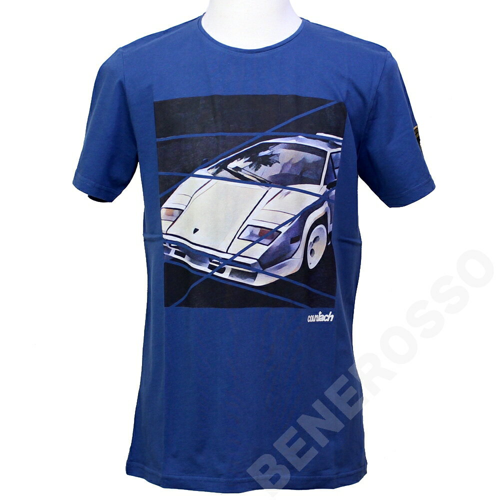 Rakuten - ランボルギーニ メンズ カットプリント カウンタック Tee ブルー（Dusty Blue）9012217CCU198