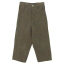 【中古】 ジュンヤワタナベ JYUNYA WATANABE サルエルクロップドパンツ メンズ グレー系 sizeS リネン JQ-P025 AD2015 201...