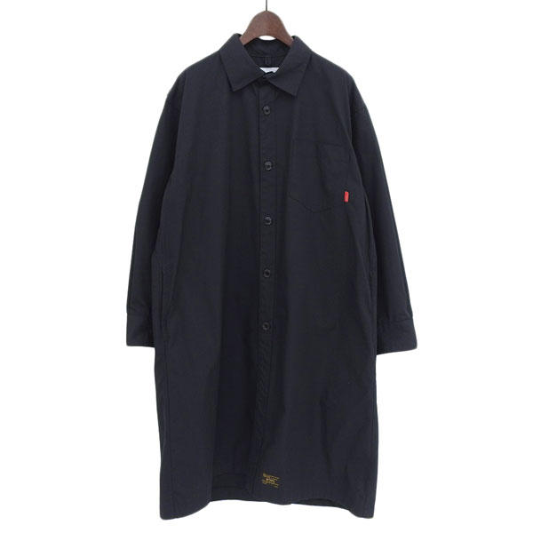 樂天商城 - 美品 Wタップス WTAPS DOC SHIRT ロング シャツ メンズ ブラック 1 長袖 刺繍 17AW 172TQDT-SHM02 Y03416