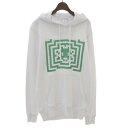 【中古】 コムデギャルソンシャツ COMME des GARCONS SHIRT インベーダー フーディ パーカー メンズ ホワイト sizeM コットン FJ...