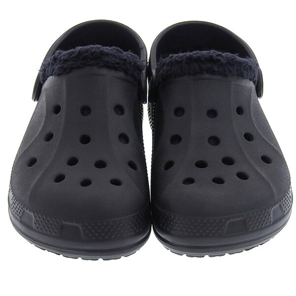 クロックス Crocs キッズ ジュニア サボ サンダル ボア ブラック 黒 size12C13 [Y01269] 【中古】