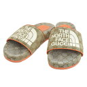【中古】 グッチ GUCCI × ノースフェイス THE NORTH FACE スライド サンダル ベージュ×オレンジ size7 26cm メンズ 67990...