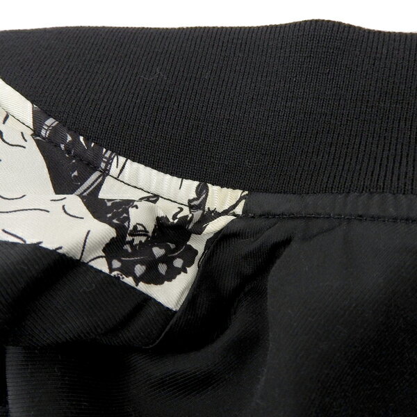 サンローランパリ SAINT LAURENT PARIS シルク ボンバー ジャケット メンズ ブラック系 size42 2018ss [Y03337]