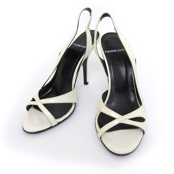 Rakuten - ピエール アルディ エナメル レザー ストラップサンダル 白 size37 [M02743] 【中古】