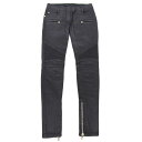 【中古】 未使用 バルマン BALMAIN バイカー ブラック パンツ コーティング size34 黒 レディース 295091