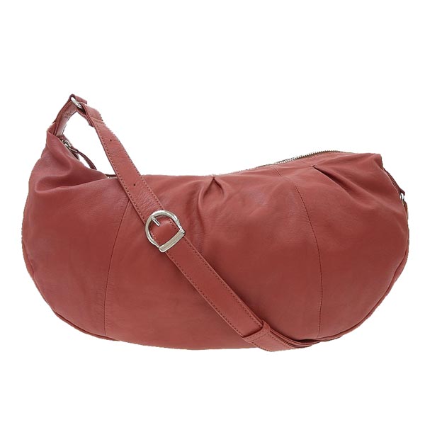 土屋鞄製造所 レザー ショルダーバッグ 斜め掛け調節可 赤 [Y00617] 【中古】