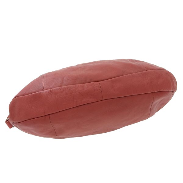 土屋鞄製造所 レザー ショルダーバッグ 斜め掛け調節可 赤 [Y00617] 【中古】