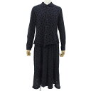 【中古】 コムデギャルソン COMME DES GARCONS コムコム ウール100% ドットパターン セットアップ レディース ブラック sizeS [Y0...